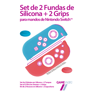 Set de 2 Fundas de Silicona + 2 Grips para Joy-Con GAMEware
