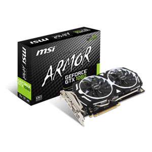 MSI GeForce GTX 1060 Armor OCV1 3GB GDDR5 - Tarjeta Gráfica Gaming