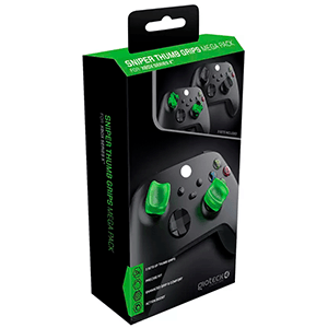 Gioteck Sniper Megapack pack 3 grips para microsoft xbox series thumbgrips giotek one antideslizantes silicona verde kit de giotech xeries smp xbx joysticks paquete varios