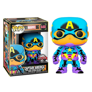 Figura POP Black Light Marvel: Capitán América