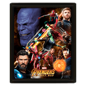 Cuadro 3D Marvel: Vengadores Infinity War Avengers United