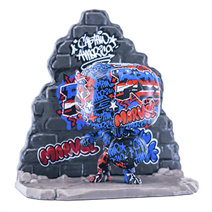 Figura POP Marvel: Capitán América Graffiti Deco