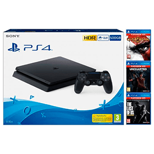 Playstation 4 500Gb + GOW + Uncharted: LP + TLOU