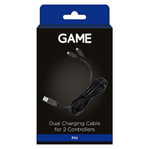 GAME GM751 Cable Carga MicroUSB para 2 Mandos DualShock4