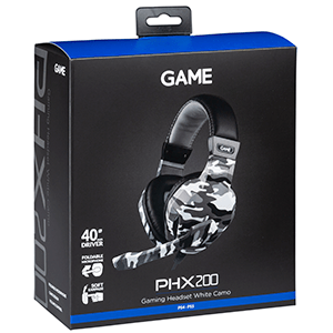 GAME PHX200 White Camo Auriculares Gaming