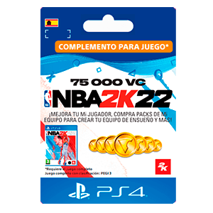 NBA 2K22 75.000 VC PS4 y PS5 NBA 2K22 75.000 VC PS4 y PS5