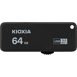 Kioxia Yamabiko USB 3.2 64GB - Negro Retractil - Pendrive
