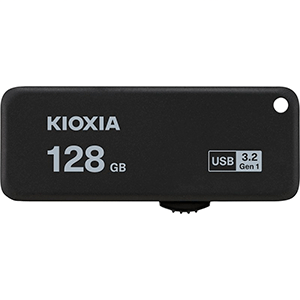 Kioxia Yamabiko USB 3.2 128GB - Negro Retractil - Pendrive
