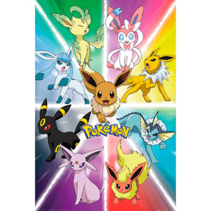 Póster 91,5 x 61 Pokémon: Evoluciones Eeve para Merchandising en GAME.es