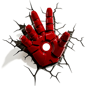 Lámpara 3D de Pared Marvel: Mano de Iron Man para Merchandising en GAME.es