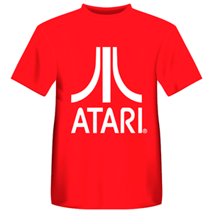 Camiseta Atari Retro Roja: Logo Atari Blanco Talla L