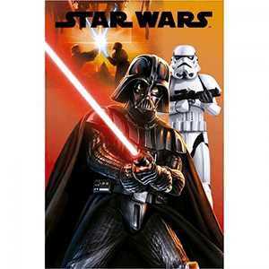 Manta Polar Star Wars: Darth Vader con Espada y Logo Negro