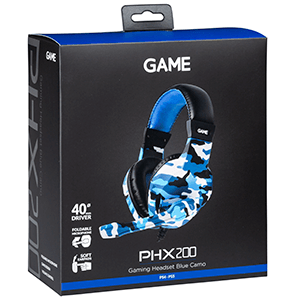 GAME PHX200 Blue Camo V1 PC - PS5 - PS4 -  XBOX - Switch - Auriculares Gaming