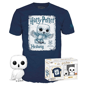 Pack Camiseta y Figura Pop Harry Potter: Hedwig Talla L para Merchandising en GAME.es