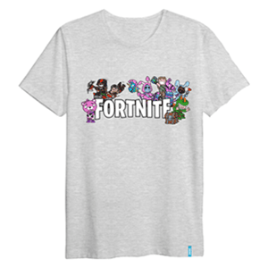 Camiseta Skins Gris Fortnite XL