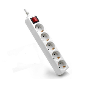 Phasak 6 Tomas con Interruptor - cable 1.5m - Blanco - Regleta