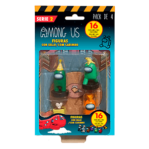 Pack Figuras Among Us: 4 Figuras con Sello Crewmates