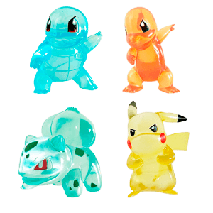 Surtido Figuras Pokémon: 6 Figuras Translúcidas