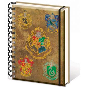 Cuaderno Harry Potter A5: Howarts Crest & Four Houses