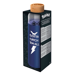 Botella cristal Pokemon funda silicona 585ml