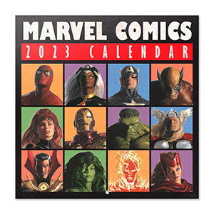 Calendario 2023 Marvel comics 30x30cm pared con certificado fsc mensual producto