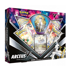 Caja con Cartas y Figura Pokémon V: Arceus