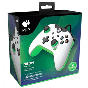 Controller con Cable PDP Neon White XSX-XONE-PC -Licencia oficial- para PC, Xbox One, Xbox Series S, Xbox Series X en GAME.es