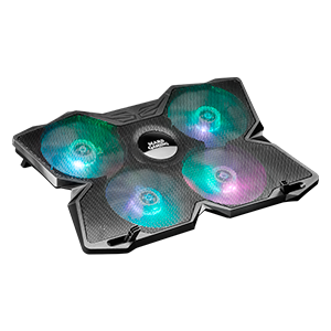 Mars Gaming MNBC3 - 17" - 4 Ventiladores - RGB - HUB USB - Base Refrigeradora Gaming