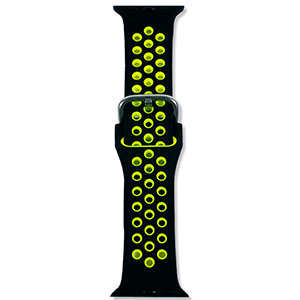 Correa Apple Watch Silicona deportivo 38-40-41 mm Negro-Amarillo