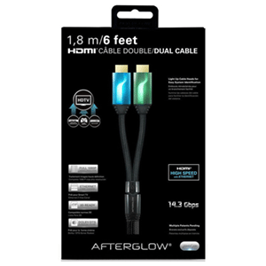 Cable dual HDMI 1,8m PDP Afterglow + Adapt. HDMI Mini
