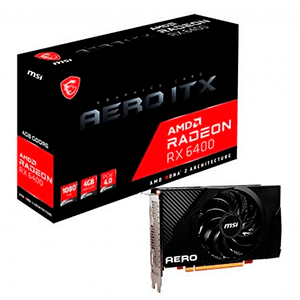 MSI Radeon RX 6400 AERO ITX 4GB - Tarjeta Grafica Gaming