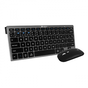 Subblim - Pack Teclado Spanish Layout + Raton Bluetooth  Compacto Gris Negro - Pack Perifericos