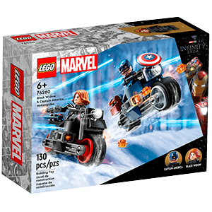 LEGO Marvel: Black Widow & Captain America motorcycle pursuit 76260