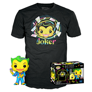 Pack Camiseta y Figura Pop DC: Joker Talla M
