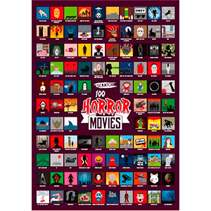 Poster Scratch: 100 Películas de Terror