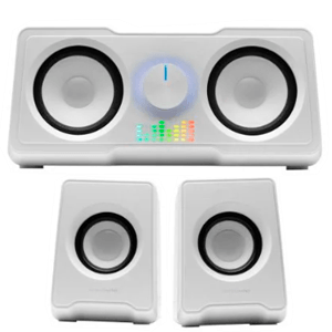 Mars Gaming MS22W Gaming 2.2 RGB Flow Subwoofer + 4 Altavoces Activos DSP 35W Blanco - Altavoces