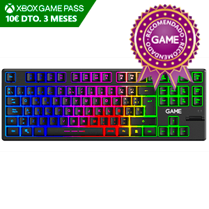 GAME KX3 Teclado Membrana TKL Gaming RGB Negro