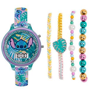 Reloj Digital y Brazaletes Disney: Stitch