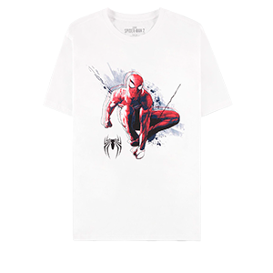 Camiseta Blanca Spider-Man Spider Jump Talla L