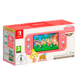 Nintendo Switch Lite Coral Edición Animal Crossing + A.C. New Horizons