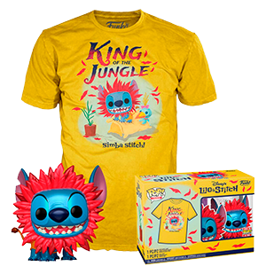 Figura Pop con Camiseta: Stitch con Disfraz de Simba Talla L