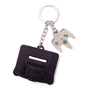 Llavero de Goma Nintendo 64 y Mando 3D Llavero de Goma Nintendo 64 y Mando 3D