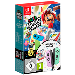 Joy Con Set Morado Verde con Mario Party Descargable
