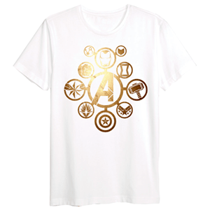 Camiseta Marvel Vengadores Logo Dorado Talla XL