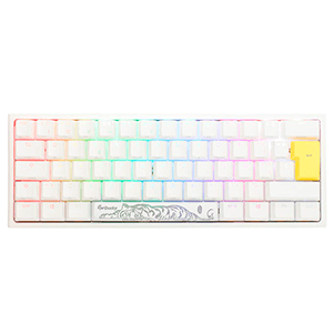 Ducky ONE 2 PRO Classic Mini 60% Pure White Kailh Red RGB PBT Mecanico - Teclado Gaming