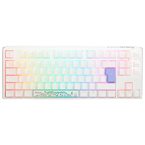 Ducky ONE 3 Classic TKL Pure White Hot-swappable MX-Red RGB PBT Mecanico - Teclado Gaming