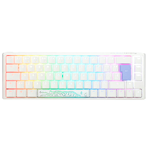 Ducky ONE 3 Classic SF 65% Pure White Hot-swappable MX-Silent Red RGB PBT Mecanico - Teclado Gaming