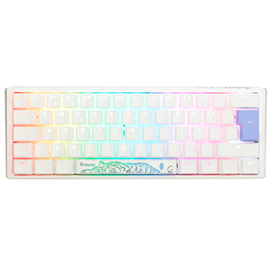 Ducky ONE 3 Classic Mini 60% Pure White Hot-swappable MX-Blue RGB PBT Mecanico - Teclado Gaming