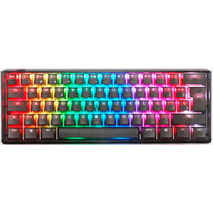 Ducky ONE 3 Aura Black Mini 60% Hot-swappable MX-Red RGB PBT Mecanico - Teclado Gaming