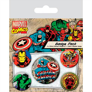 Pack de Chapas Marvel: Iron Man